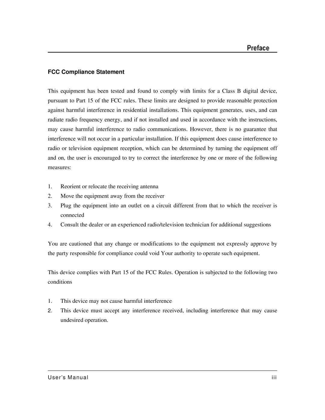 3Com DK8X user manual FCC Compliance Statement 