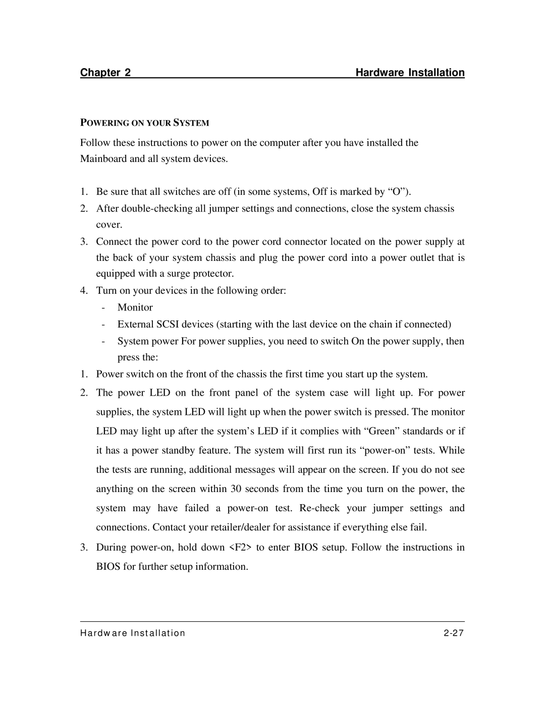 3Com DK8X user manual Powering on Your System 