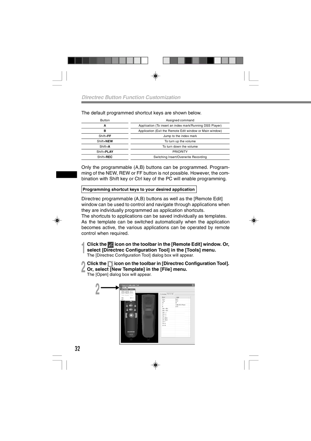 3Com DR-1000 manual Default programmed shortcut keys are shown below 