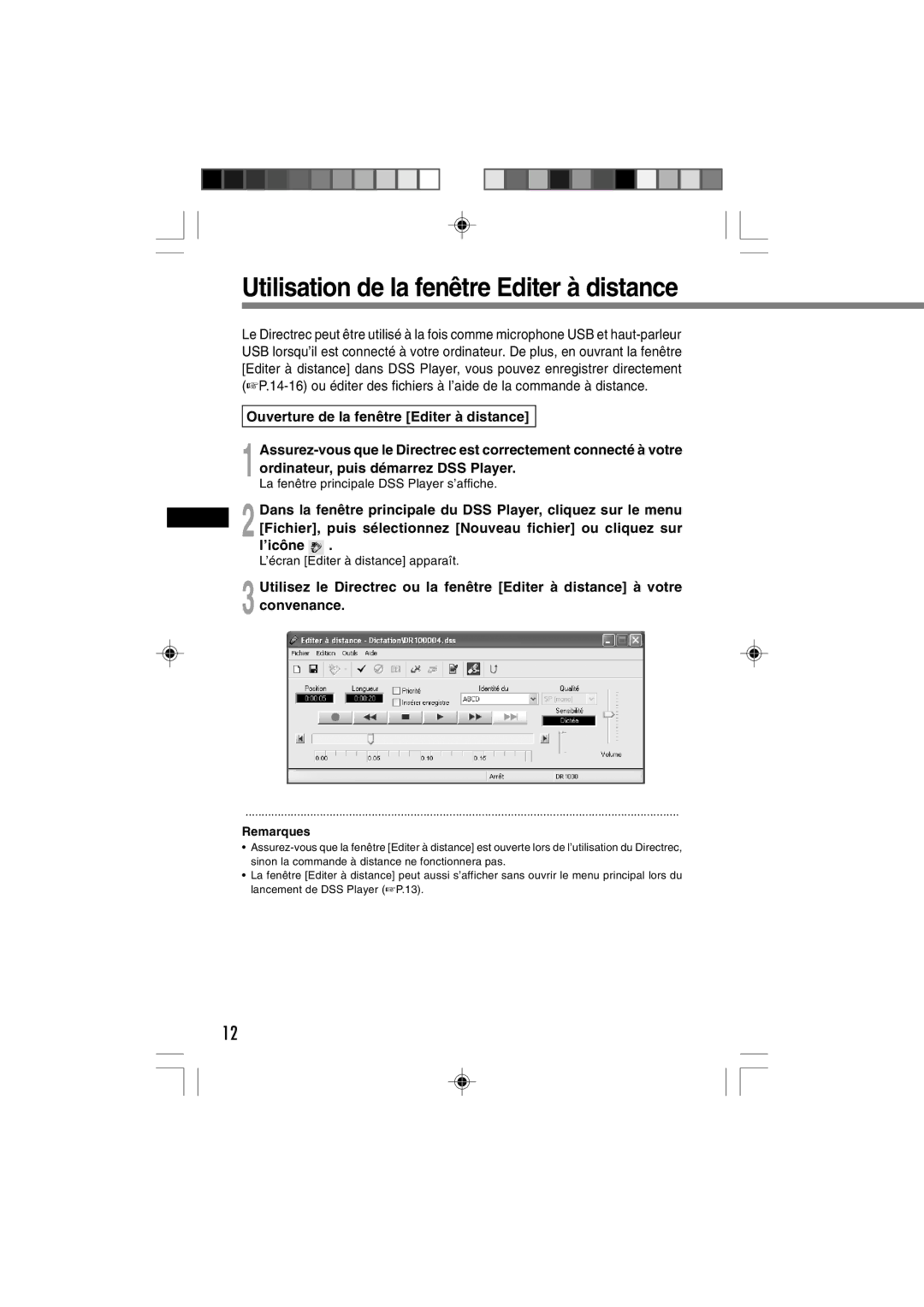 3Com DR-1000 manual Utilisation de la fenêtre Editer à distance 