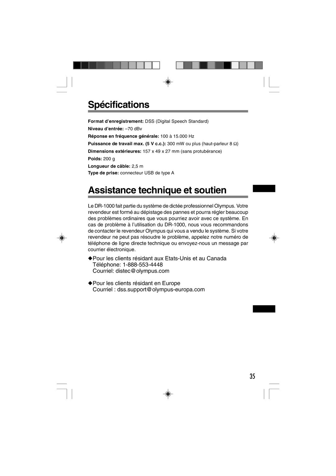 3Com DR-1000 manual Spécifications, Assistance technique et soutien 