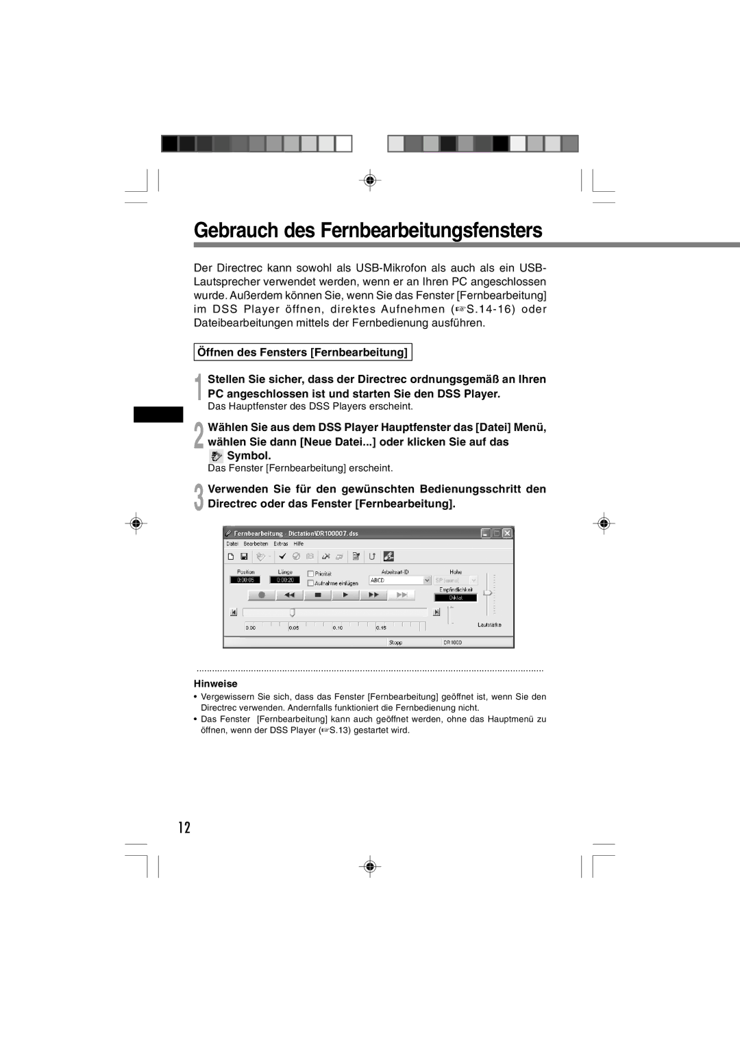 3Com DR-1000 manual Gebrauch des Fernbearbeitungsfensters 