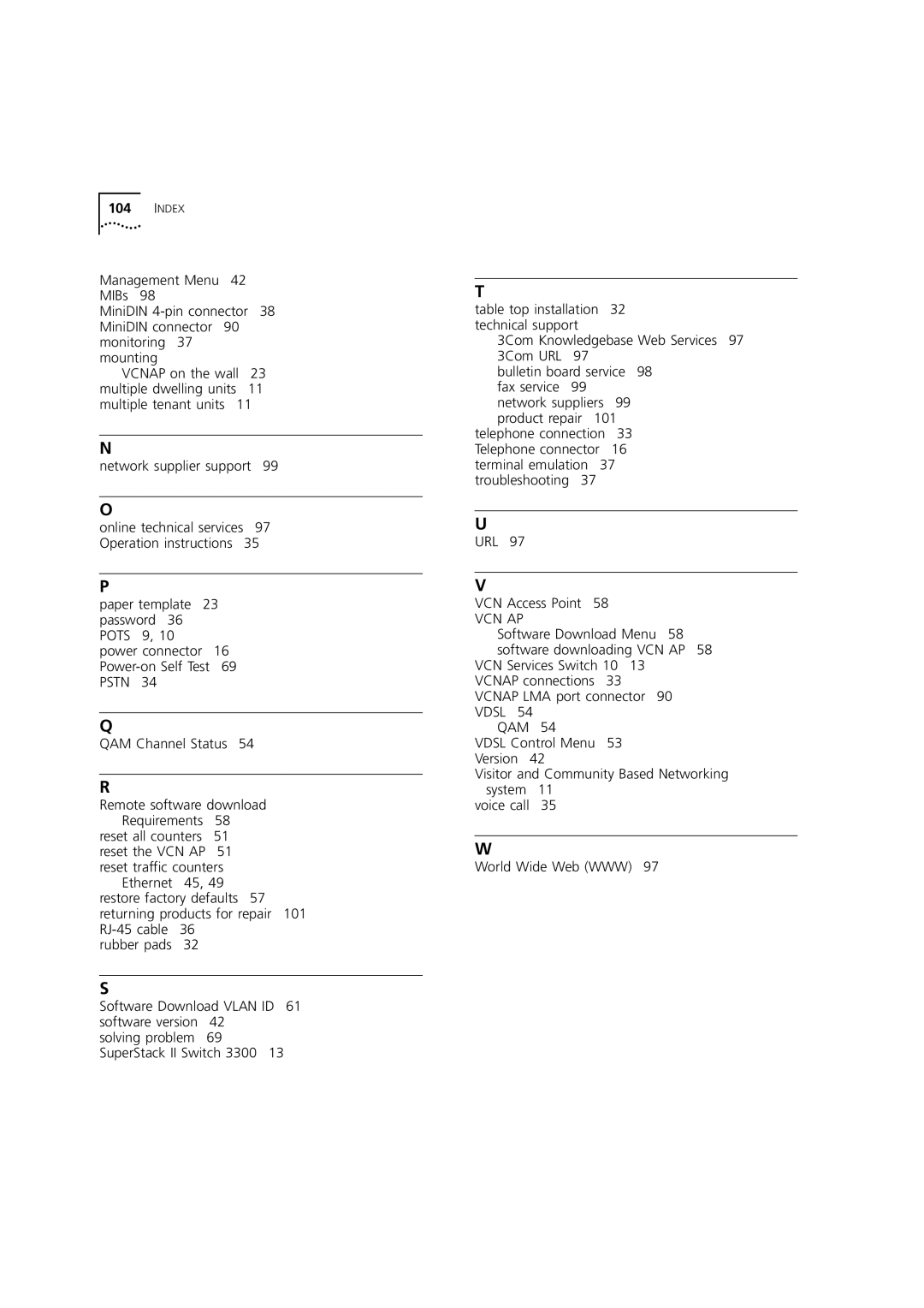 3Com DSA-3CV1001-02 service manual Remote software download Requirements 