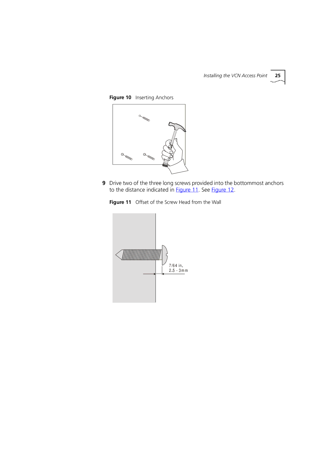 3Com DSA-3CV1001-02 service manual Inserting Anchors 