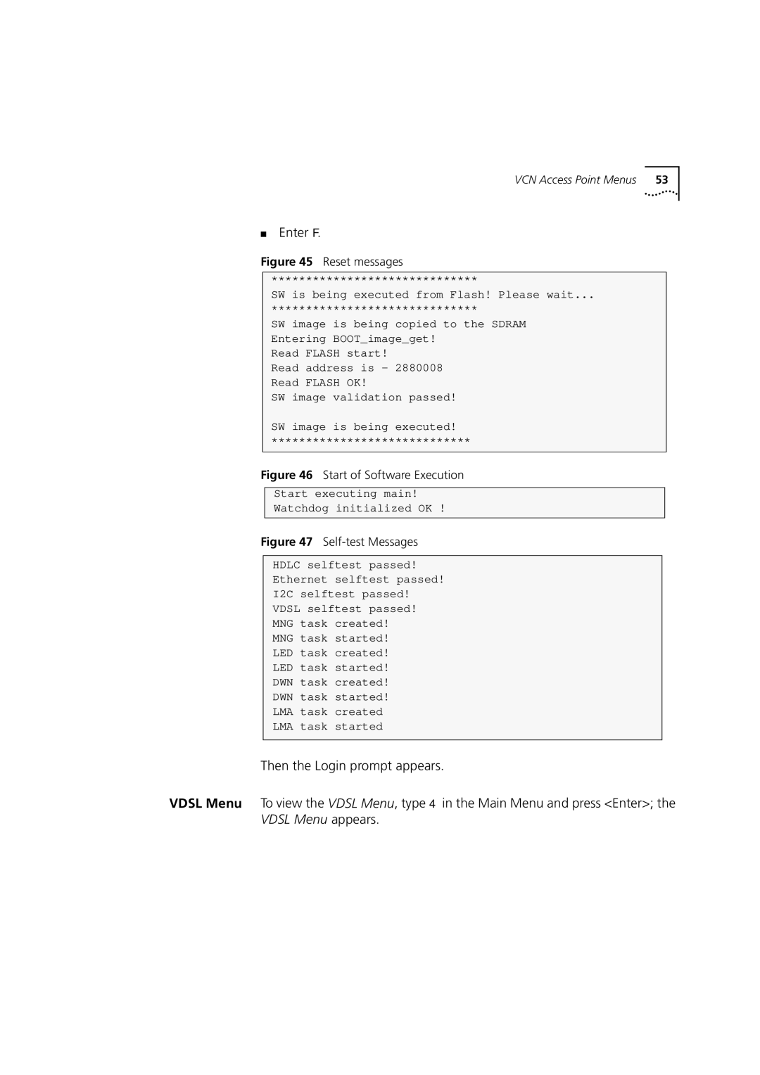 3Com DSA-3CV1001-02 service manual Enter F, Reset messages 