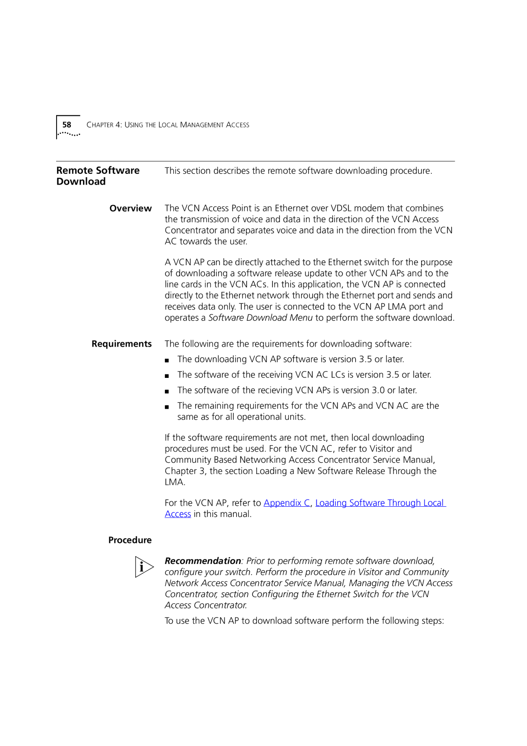 3Com DSA-3CV1001-02 service manual Download, Access in this manual, Procedure 