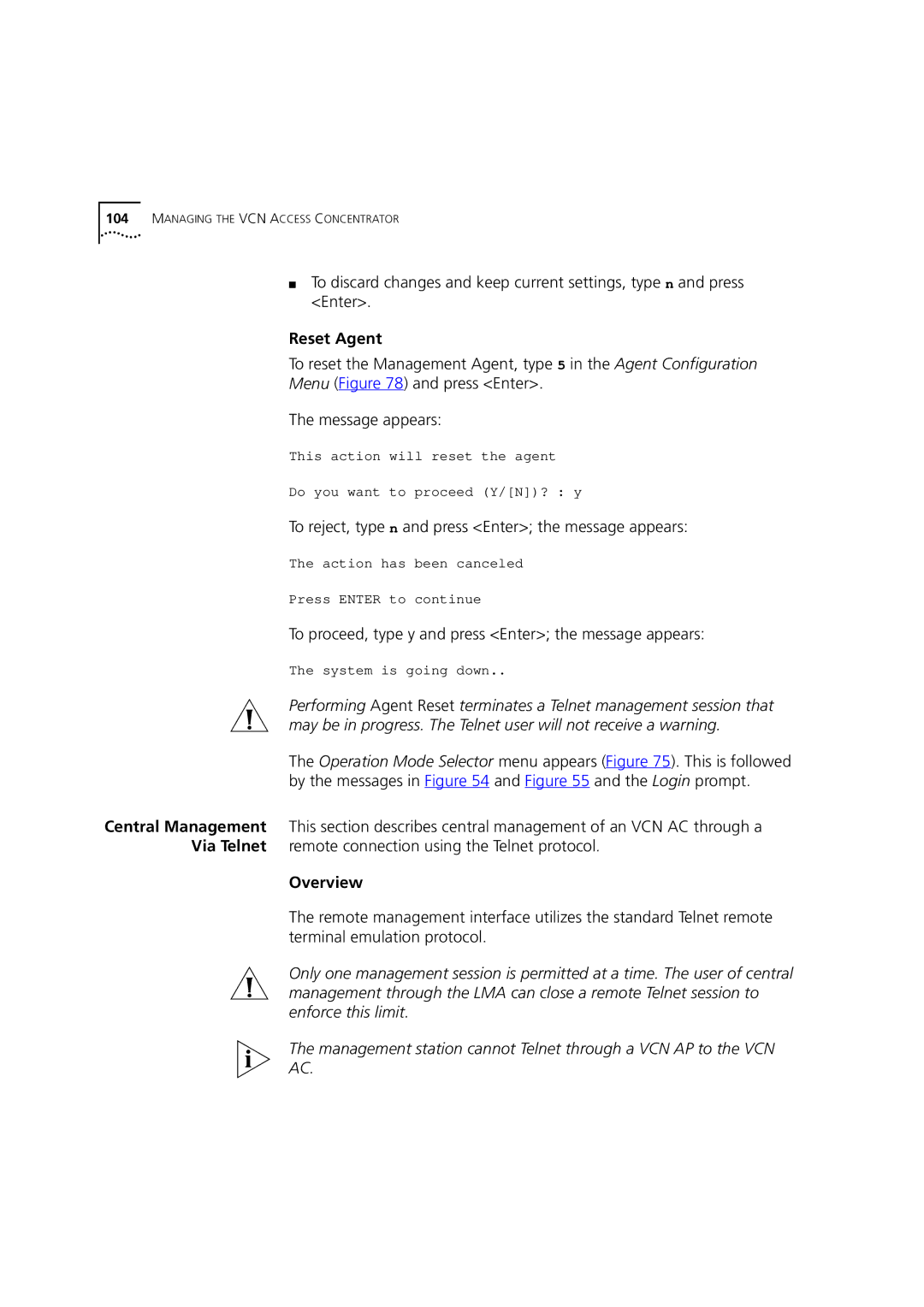 3Com DSA-3CV1100-02 service manual Reset Agent, To reject, type n and press Enter the message appears, Overview 