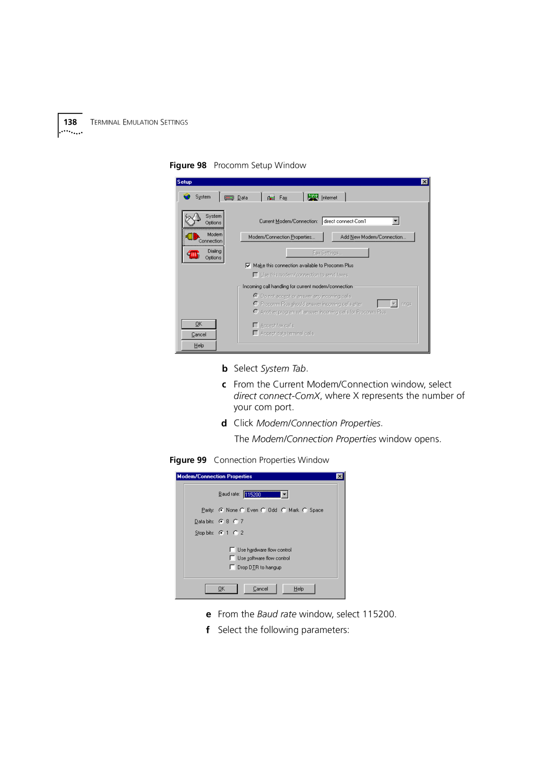 3Com DSA-3CV1100-02 service manual Select System Tab 