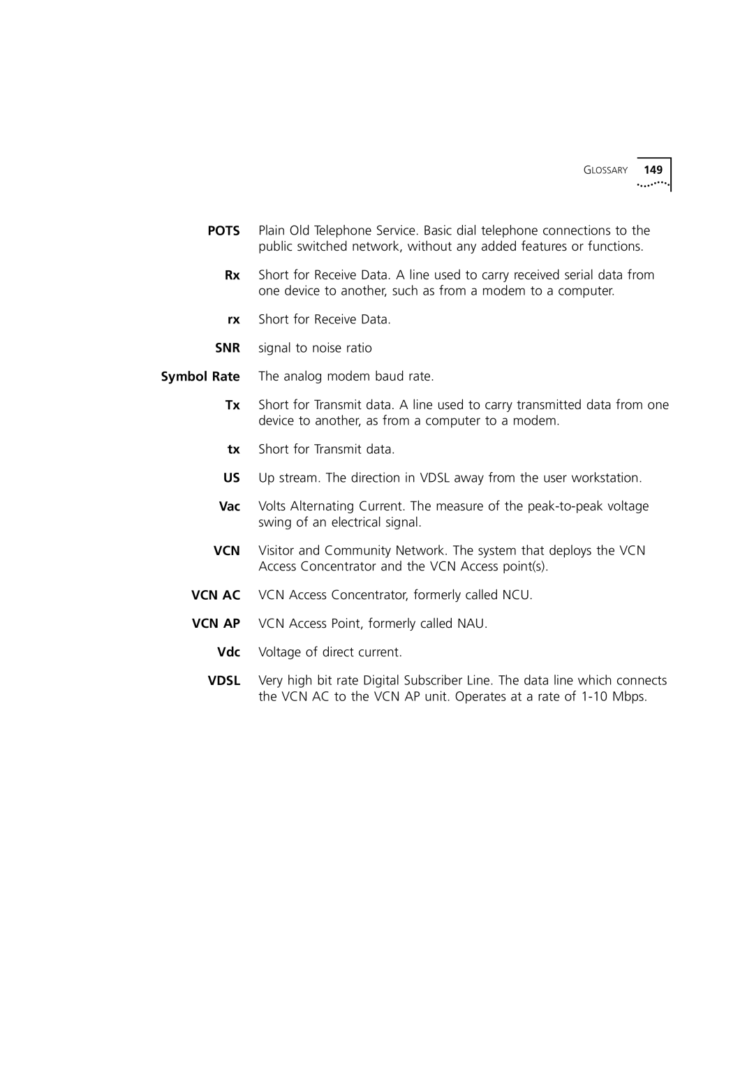 3Com DSA-3CV1100-02 service manual Glossary 