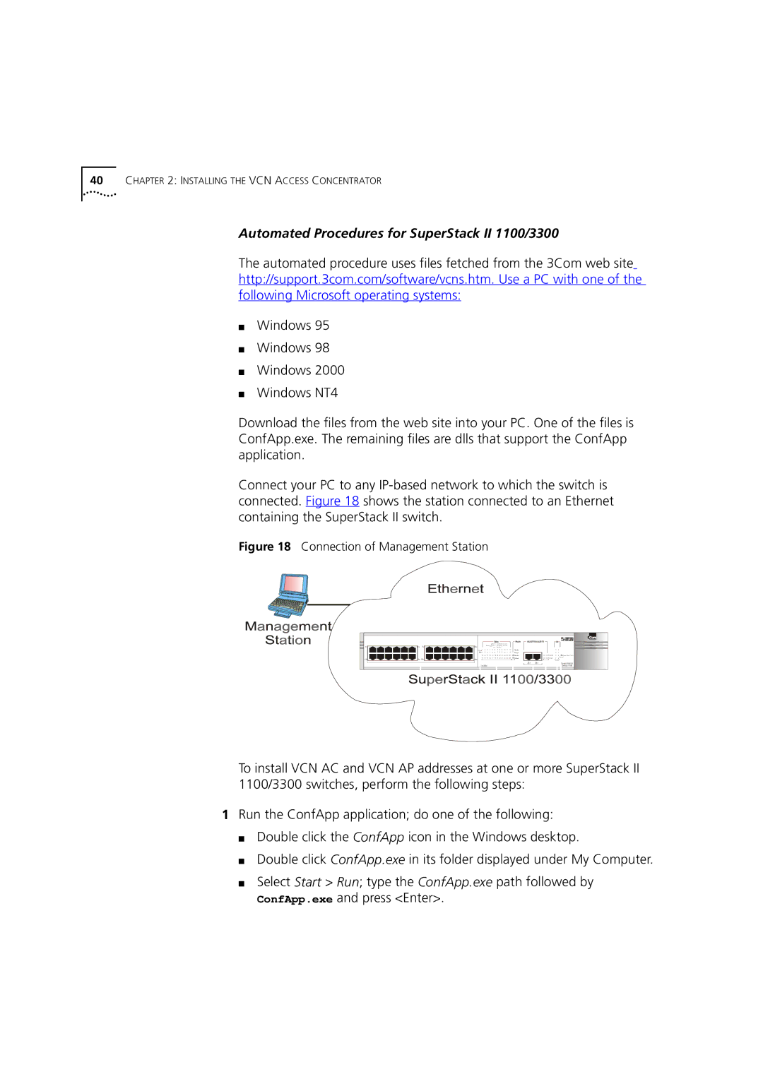 3Com DSA-3CV1100-02 service manual Automated Procedures for SuperStack II 1100/3300 