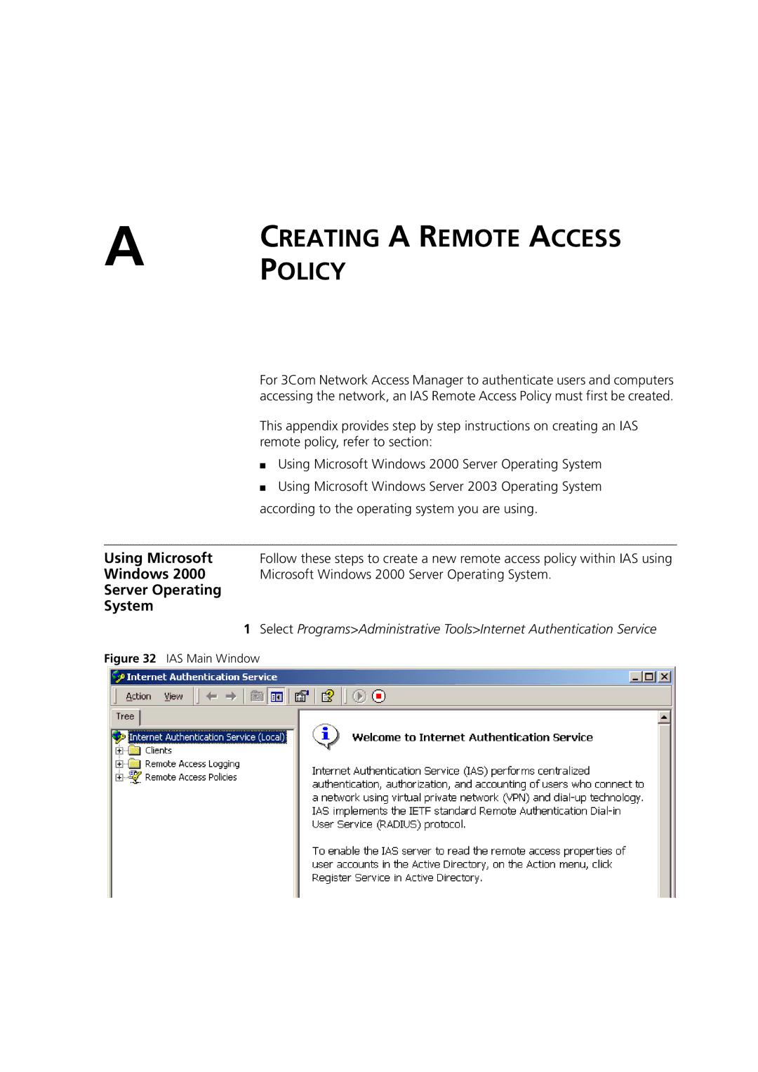 3Com DUA1550-0AAA02 manual Policy, Server Operating System 