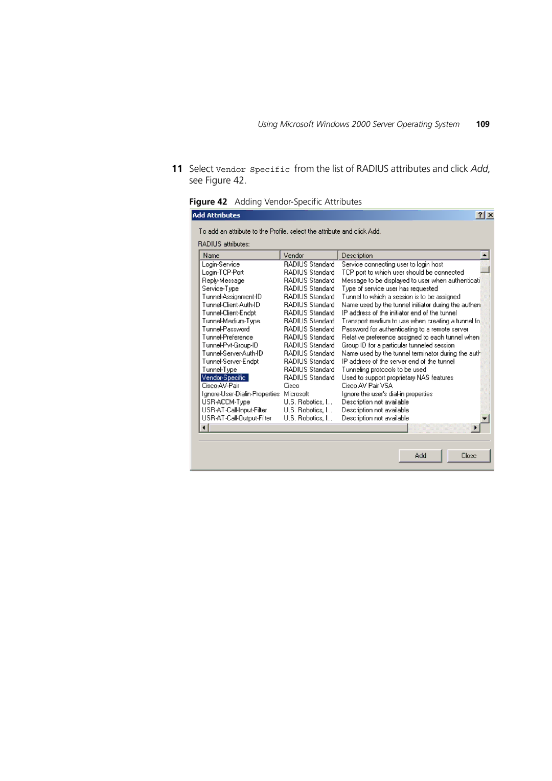 3Com DUA1550-0AAA02 manual Adding Vendor-Specific Attributes 