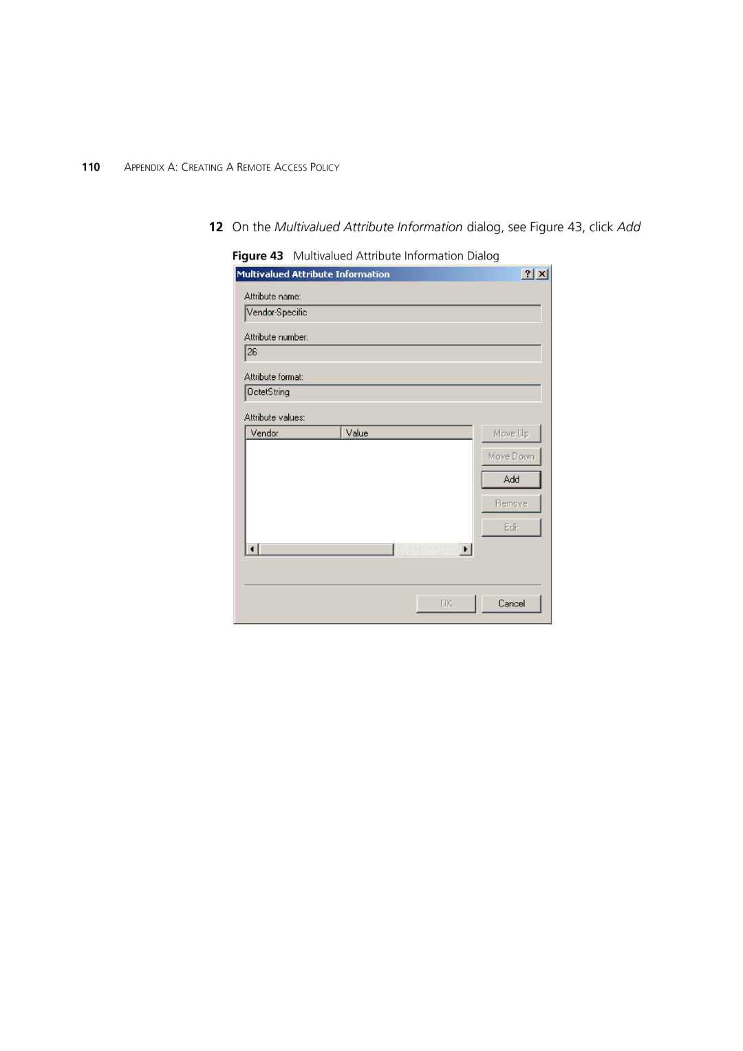 3Com DUA1550-0AAA02 manual Multivalued Attribute Information Dialog 