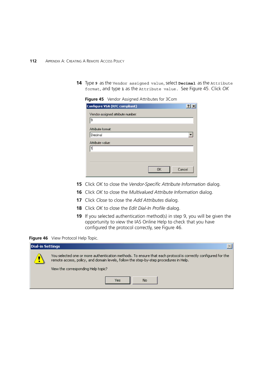 3Com DUA1550-0AAA02 manual Vendor Assigned Attributes for 3Com 