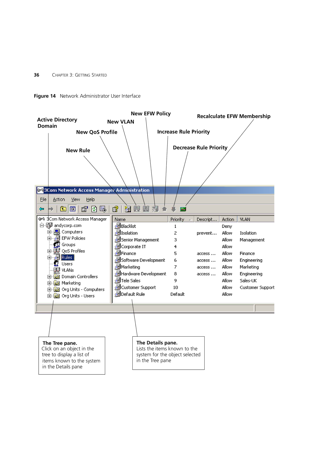 3Com DUA1550-0AAA02 manual Details pane, Recalculate EFW Membership 