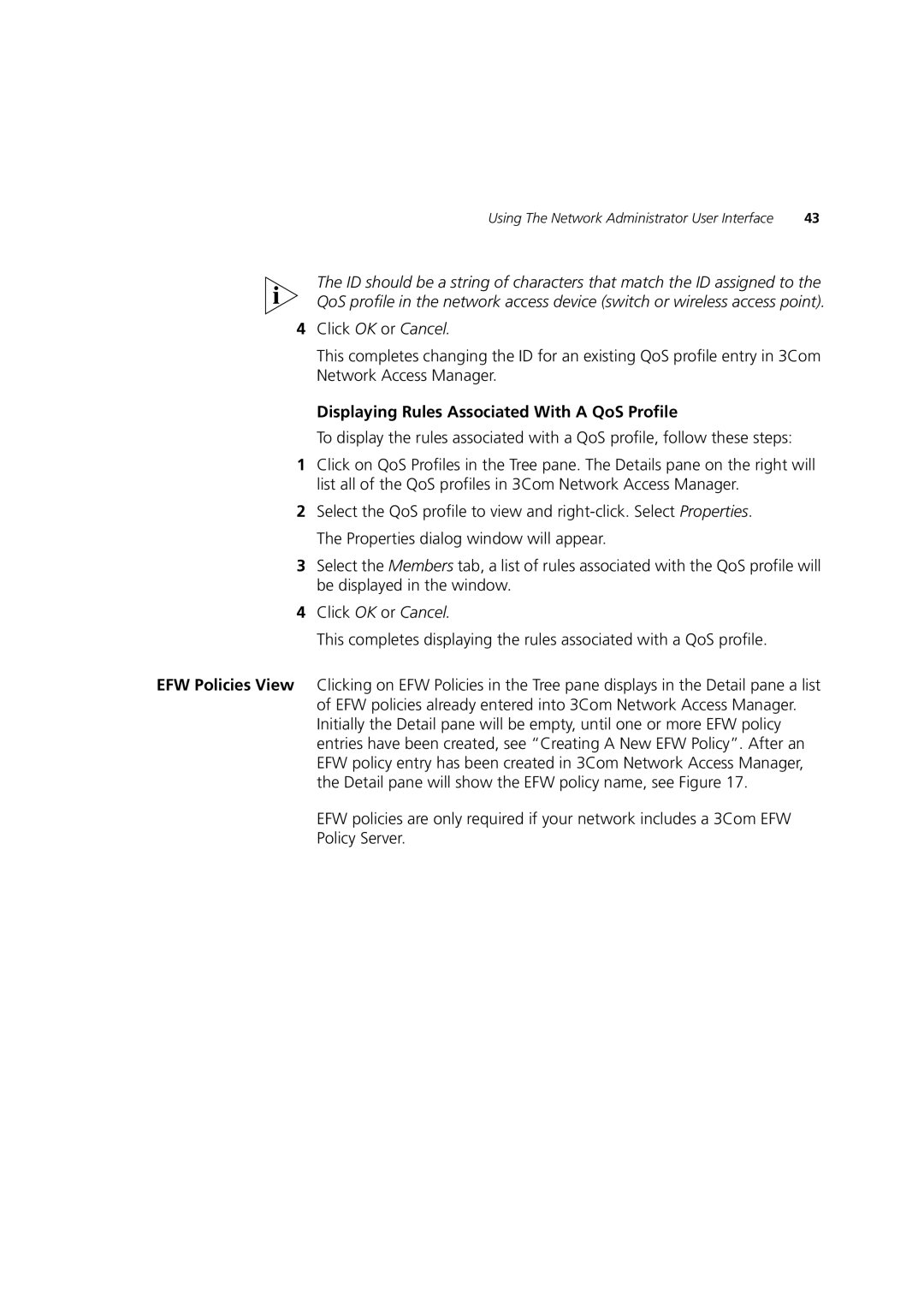 3Com DUA1550-0AAA02 manual Displaying Rules Associated With a QoS Profile 