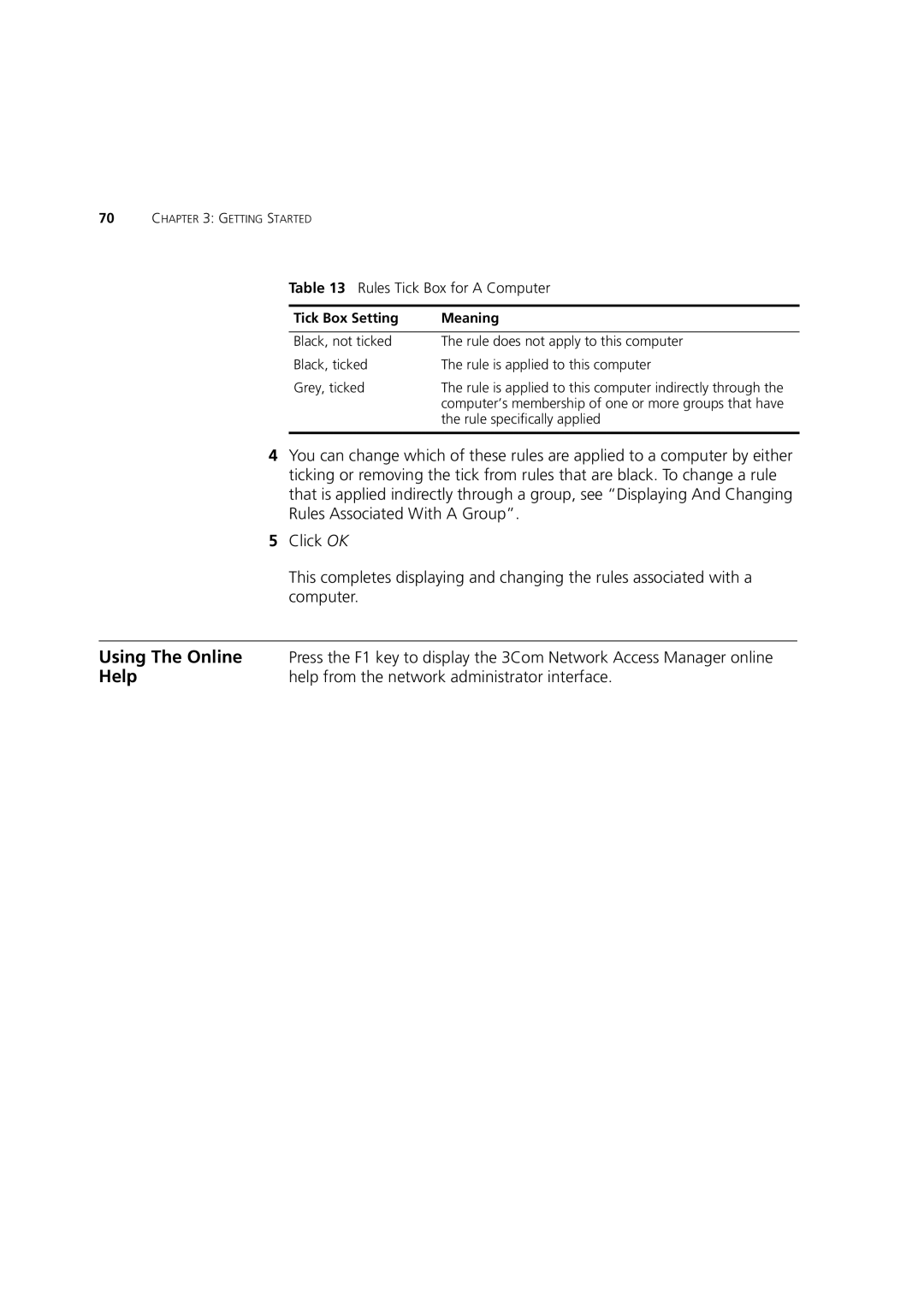 3Com DUA1550-0AAA02 manual Using The Online, Help from the network administrator interface 