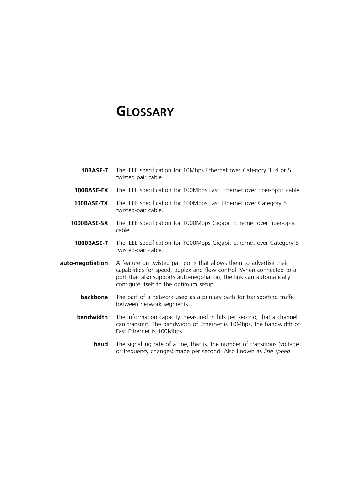3Com DUA1698 manual Glossary 