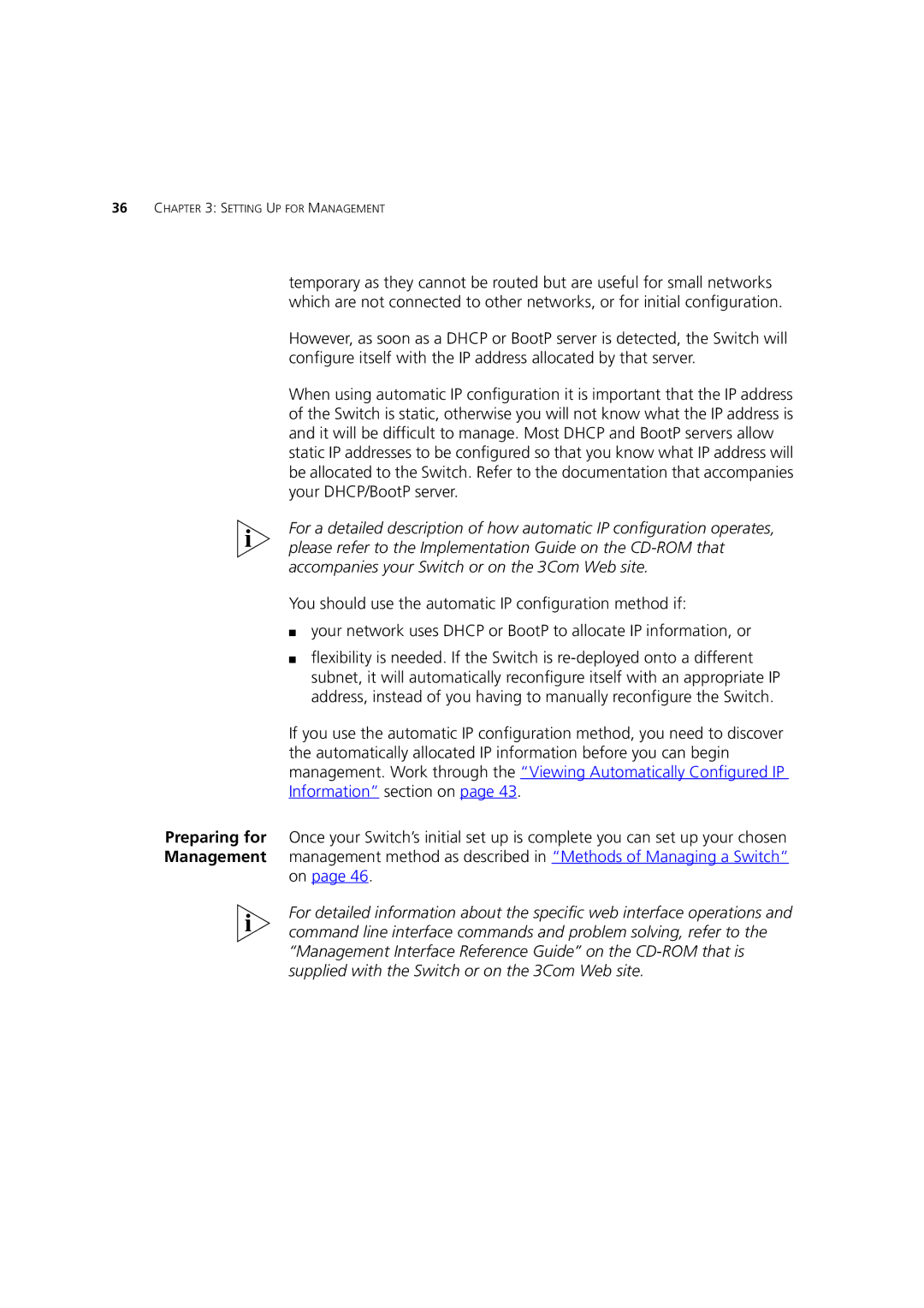 3Com DUA1770-0AAA04 manual Setting UP for Management 