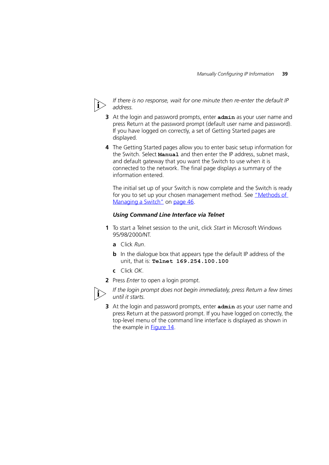 3Com DUA1770-0AAA04 manual Using Command Line Interface via Telnet 