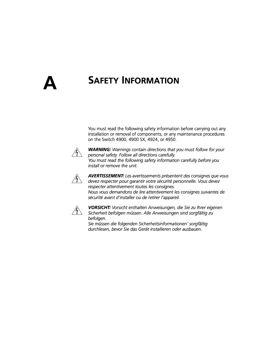 3Com DUA1770-0AAA04 manual Safety Information 