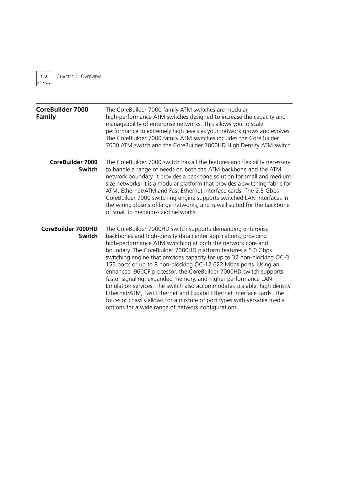 3Com DUA3700-0BAA04 manual 2CHAPTER 1 Overview 