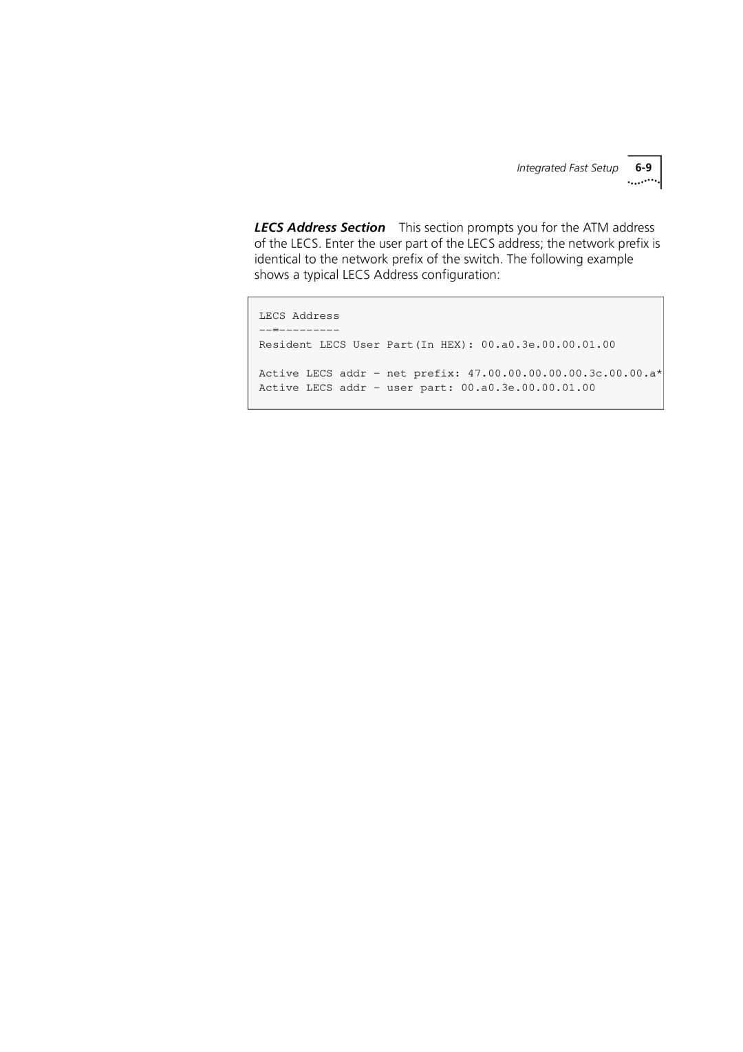 3Com DUA3700-0BAA04 manual Integrated Fast Setup 