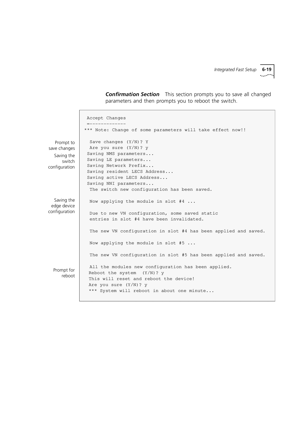 3Com DUA3700-0BAA04 manual Saving the switch configuration 