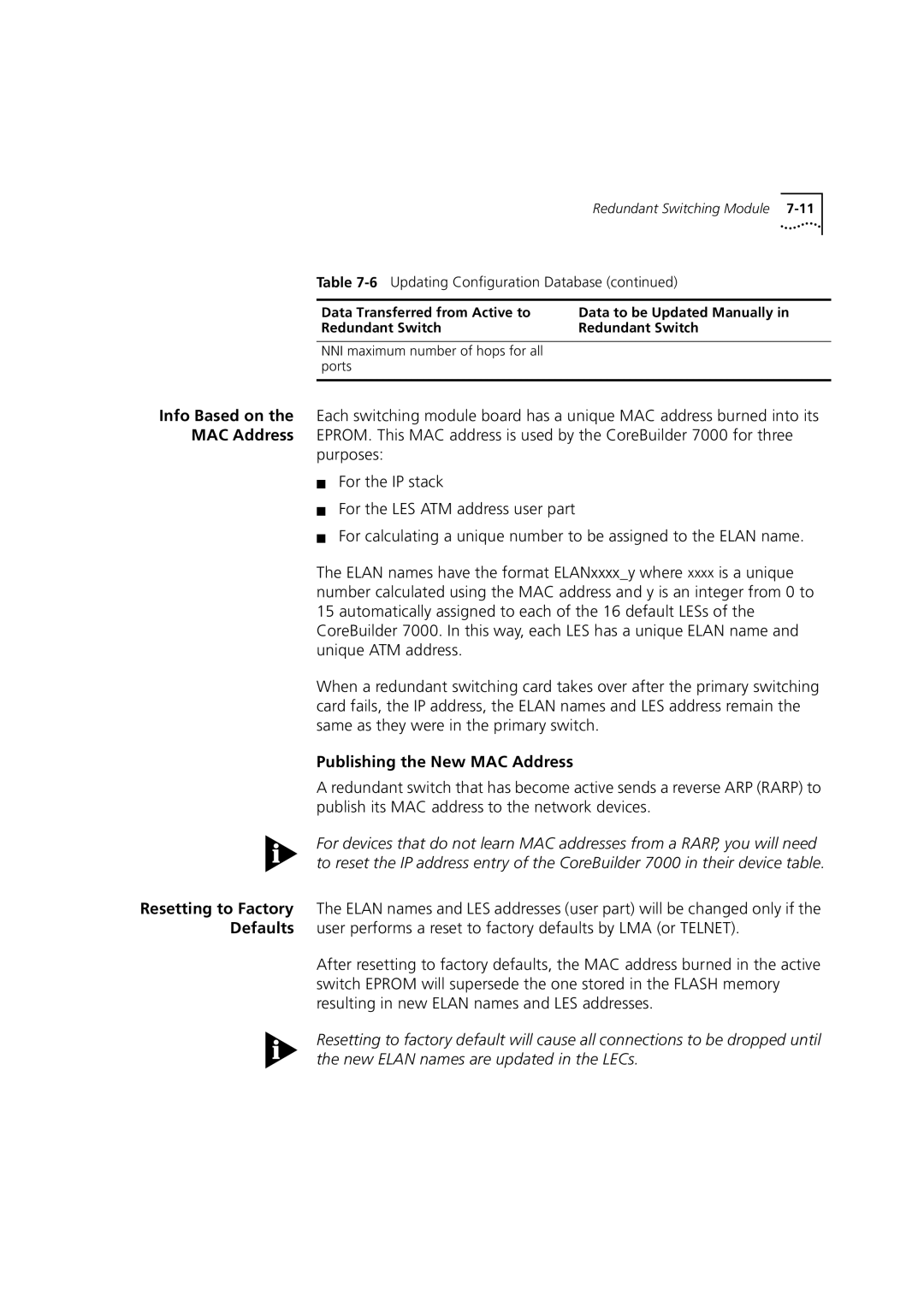 3Com DUA3700-0BAA04 manual Publishing the New MAC Address 