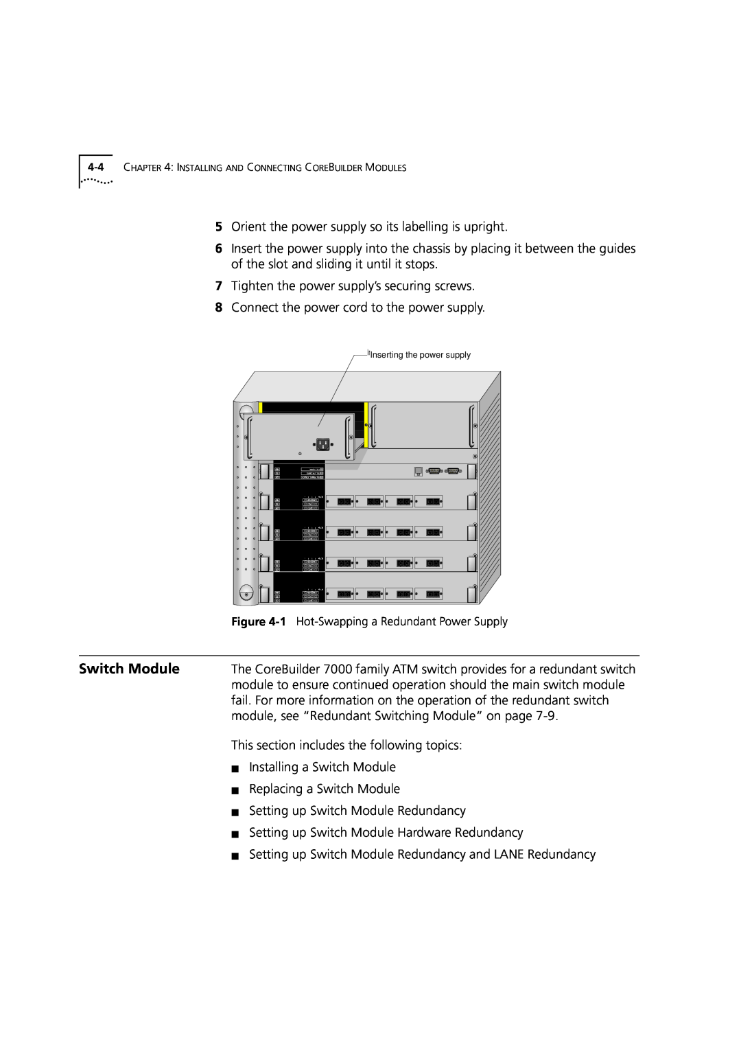 3Com DUA3700-0BAA04 manual Switch Module 