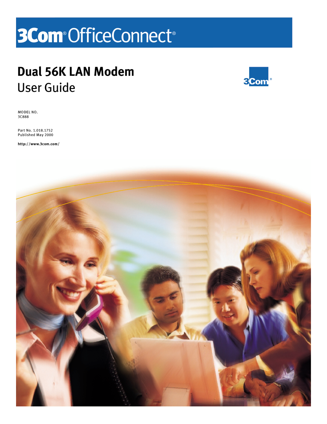 3Com manual Dual 56K LAN Modem 