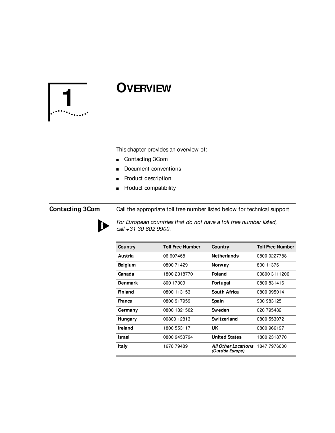 3Com E3 manual Overview 