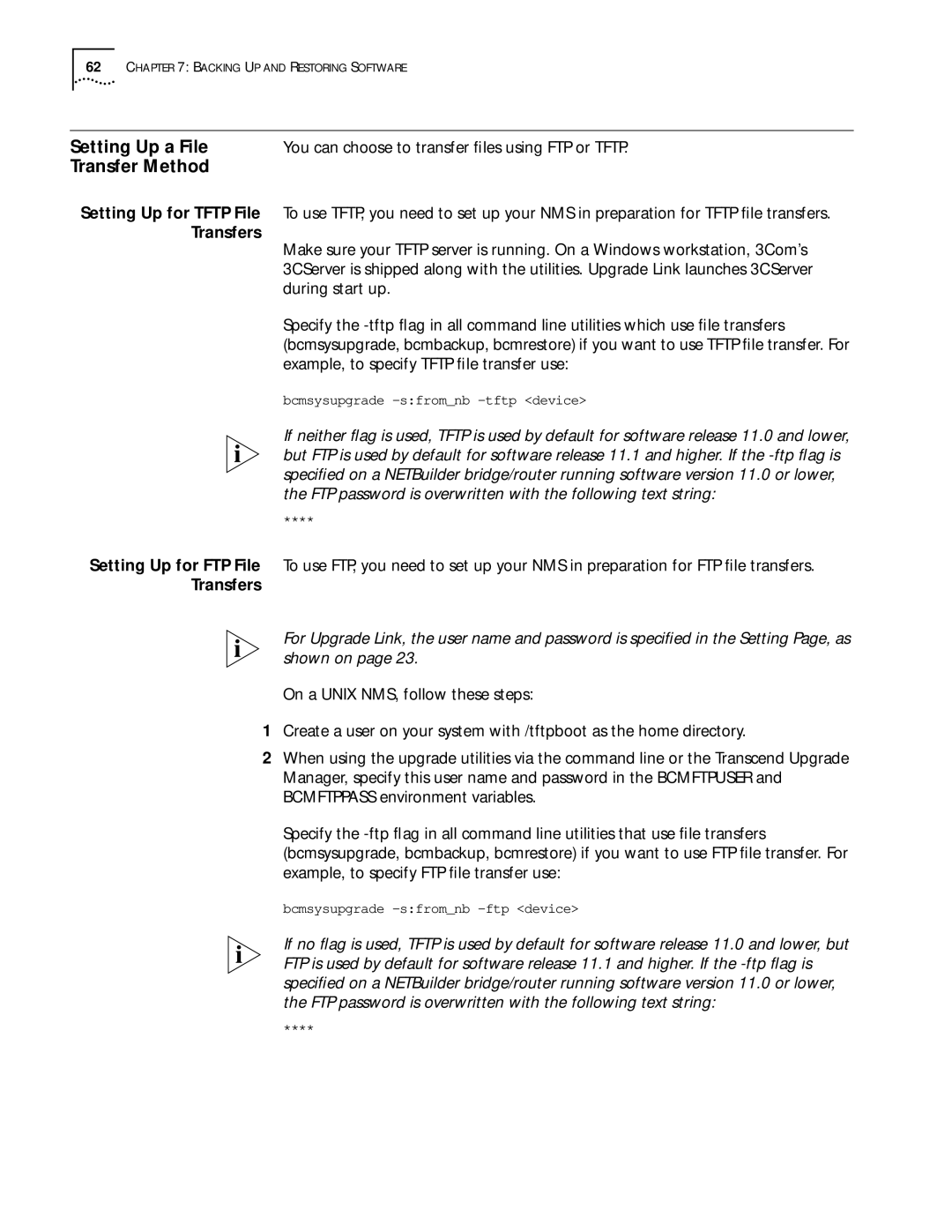 3Com ENTERPRISE OS 11.3 manual Backing UP and Restoring Software 