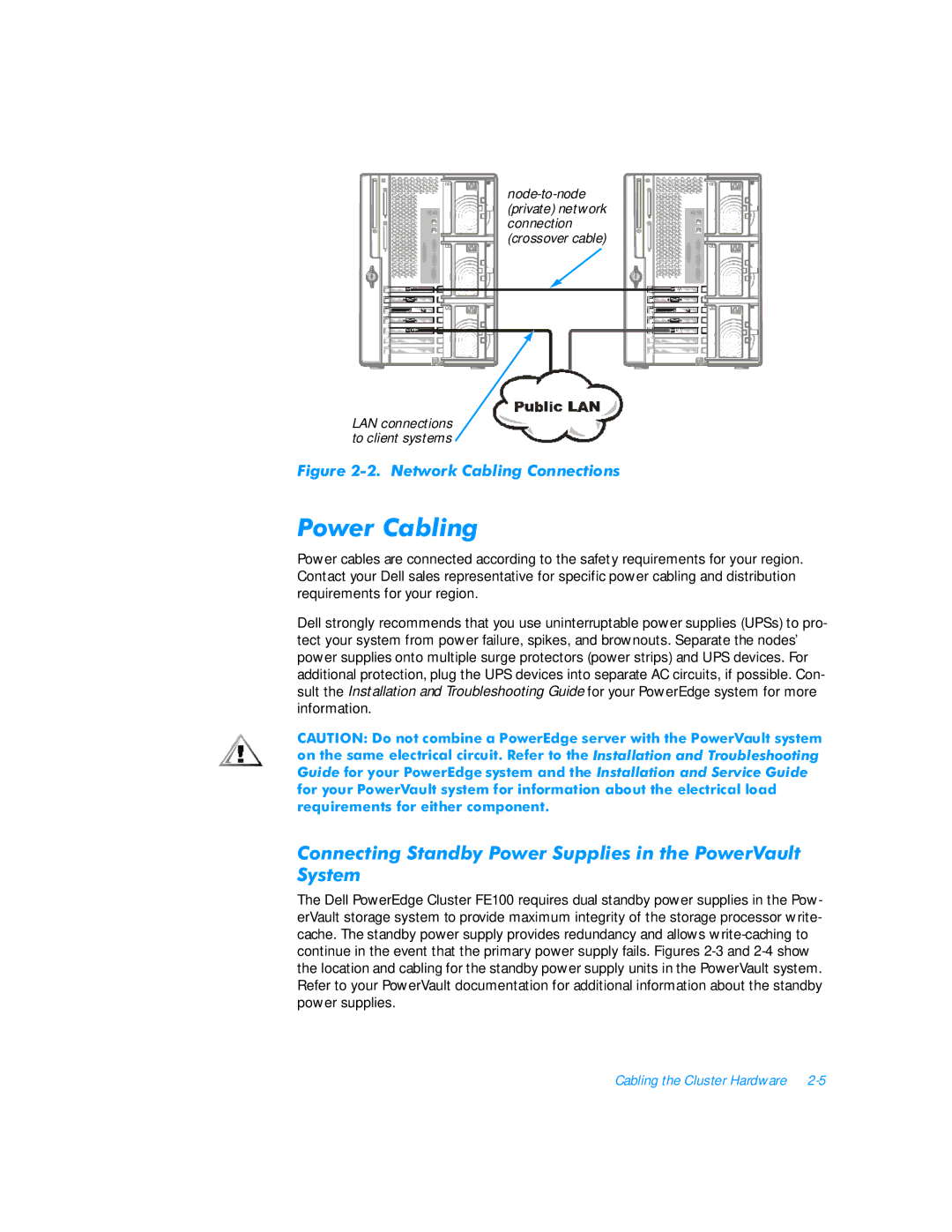 3Com FE100 manual 3RZHU&DEOLQJ, RQQHFWLQJ6WDQGE\3RZHU6XSSOLHVLQWKH3RZHU9DXOW 6\VWHP 