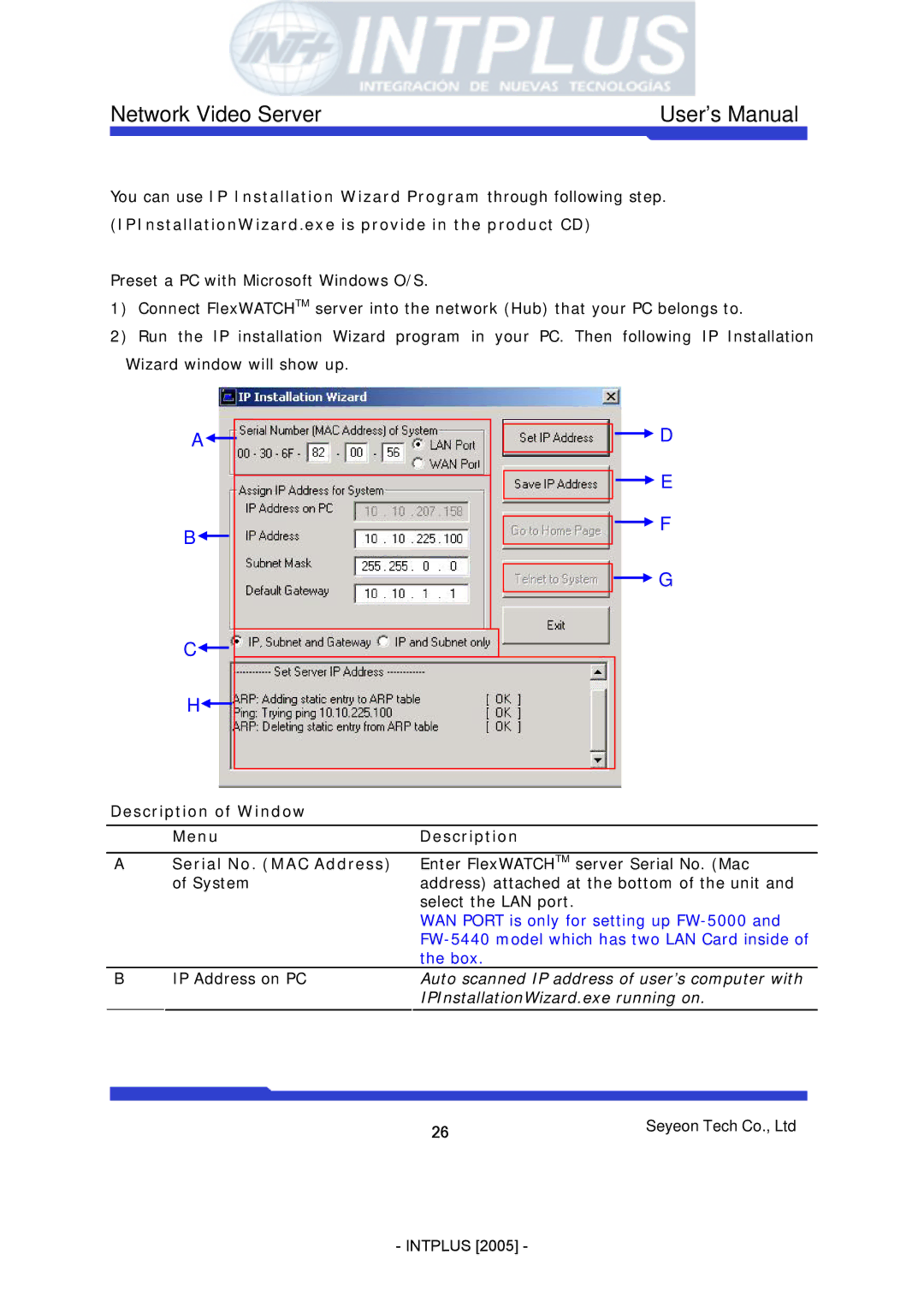 3Com FlexWATCH 3110 user manual IPInstallationWizard.exe is provide in the product CD 