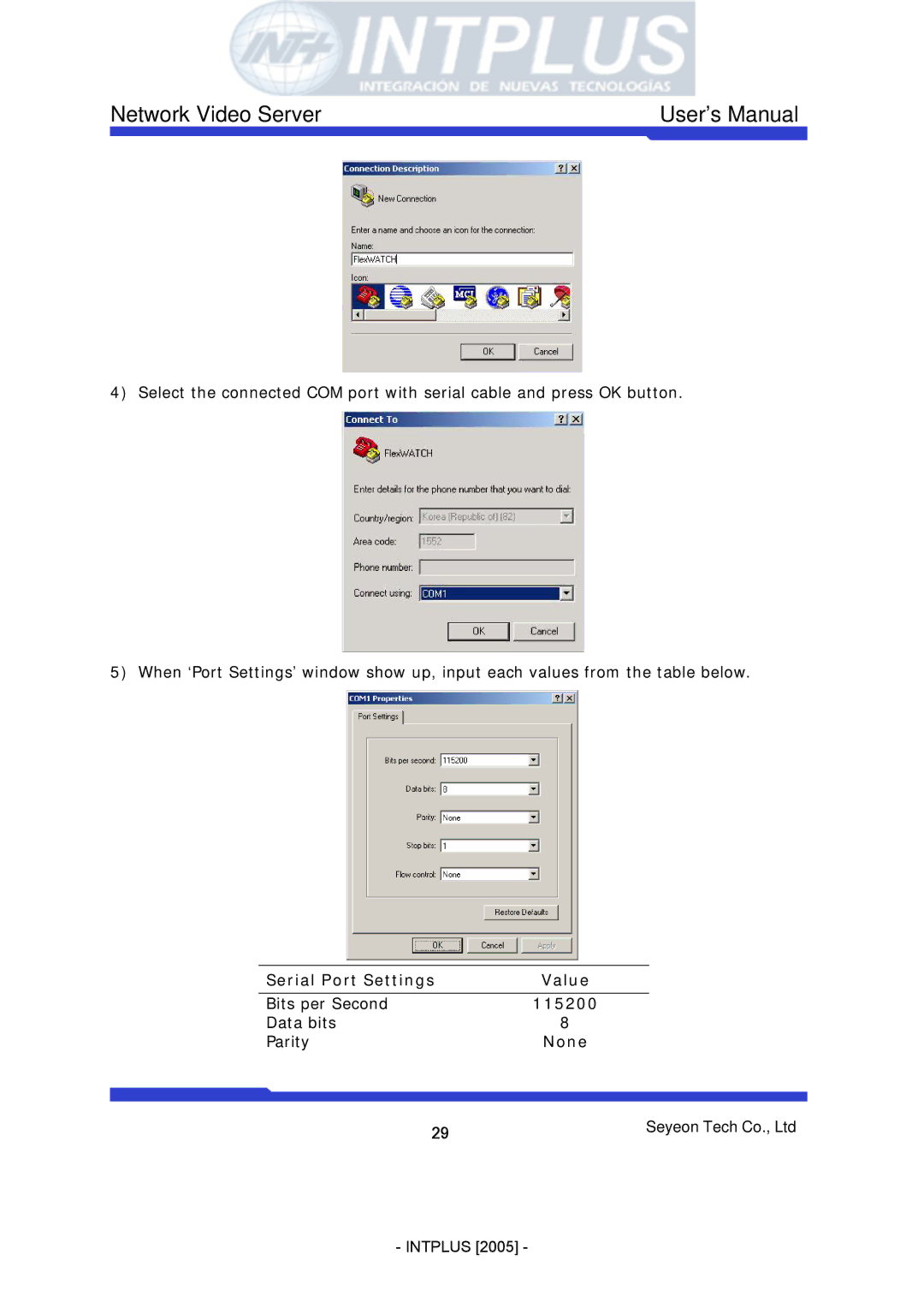 3Com FlexWATCH 3110 user manual Network Video Server User’s Manual 