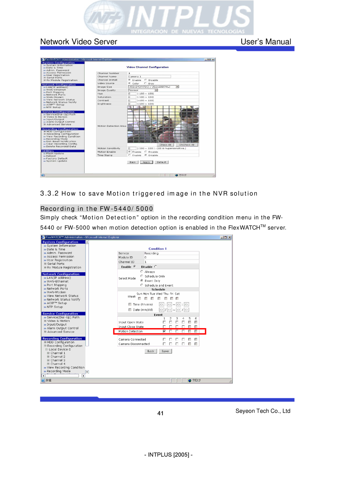 3Com FlexWATCH 3110 user manual Network Video Server User’s Manual 