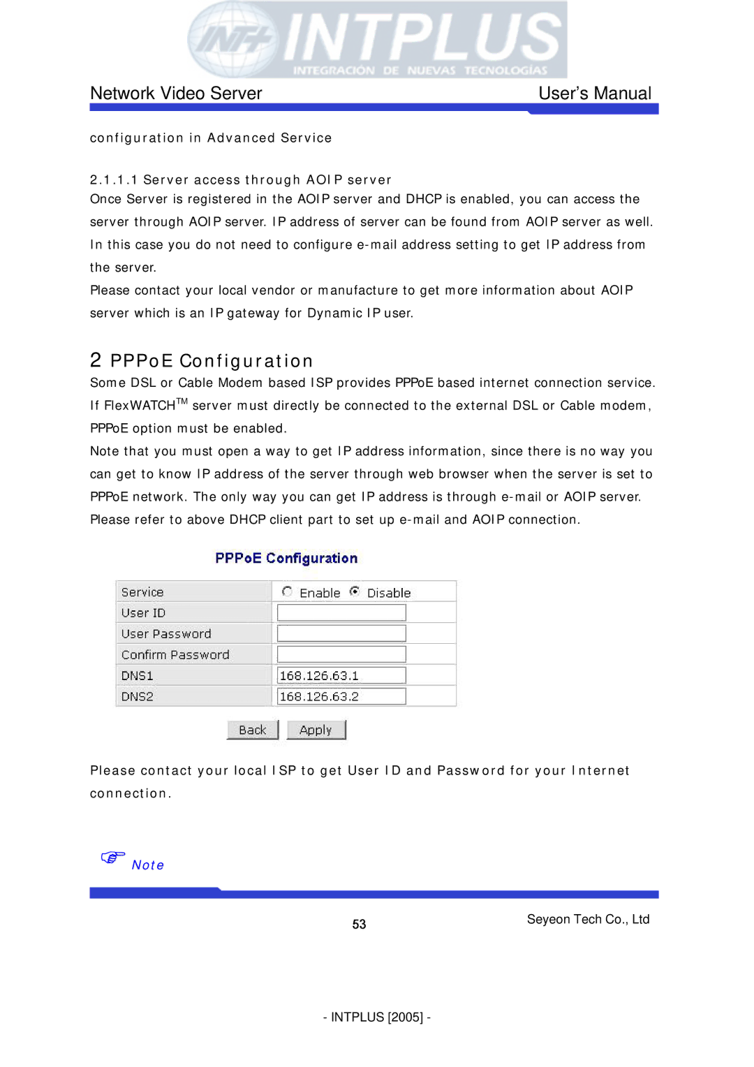 3Com FlexWATCH 3110 user manual PPPoE Configuration 