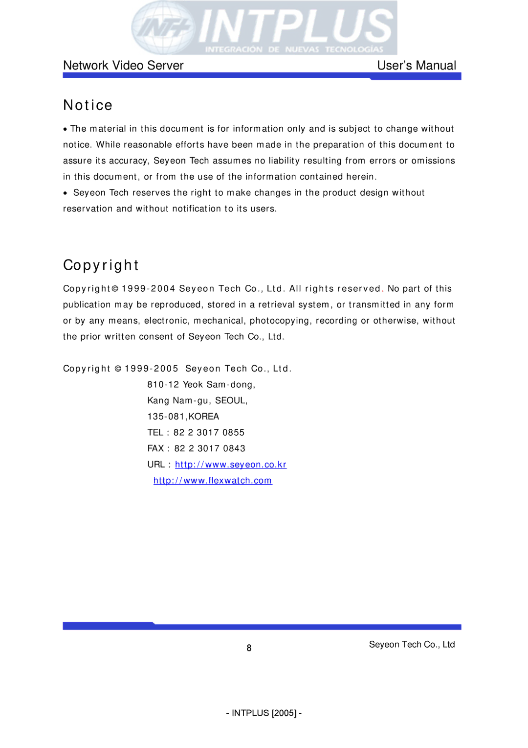 3Com FlexWATCH 3110 user manual Copyright 