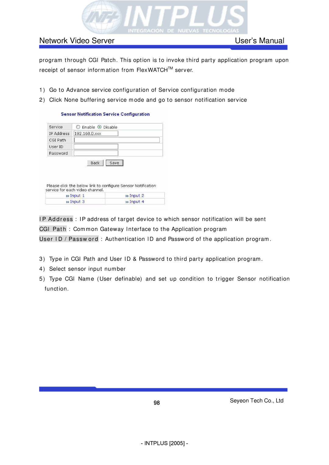 3Com FlexWATCH 3110 user manual Network Video Server User’s Manual 