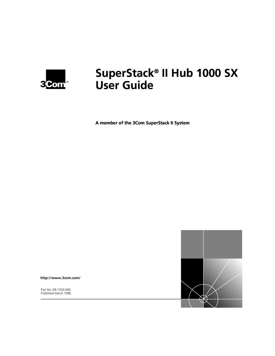 3Com manual SuperStack II Hub 1000 SX, User Guide, A member of the 3Com SuperStack II System 