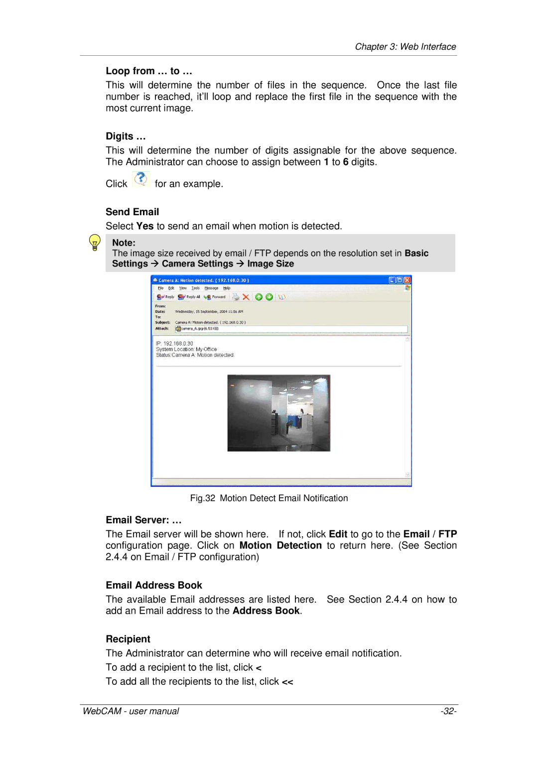 3Com iCV-03a, iCV-01a, iCV-08 user manual Loop from … to …, Digits …, Email Server …, Recipient 