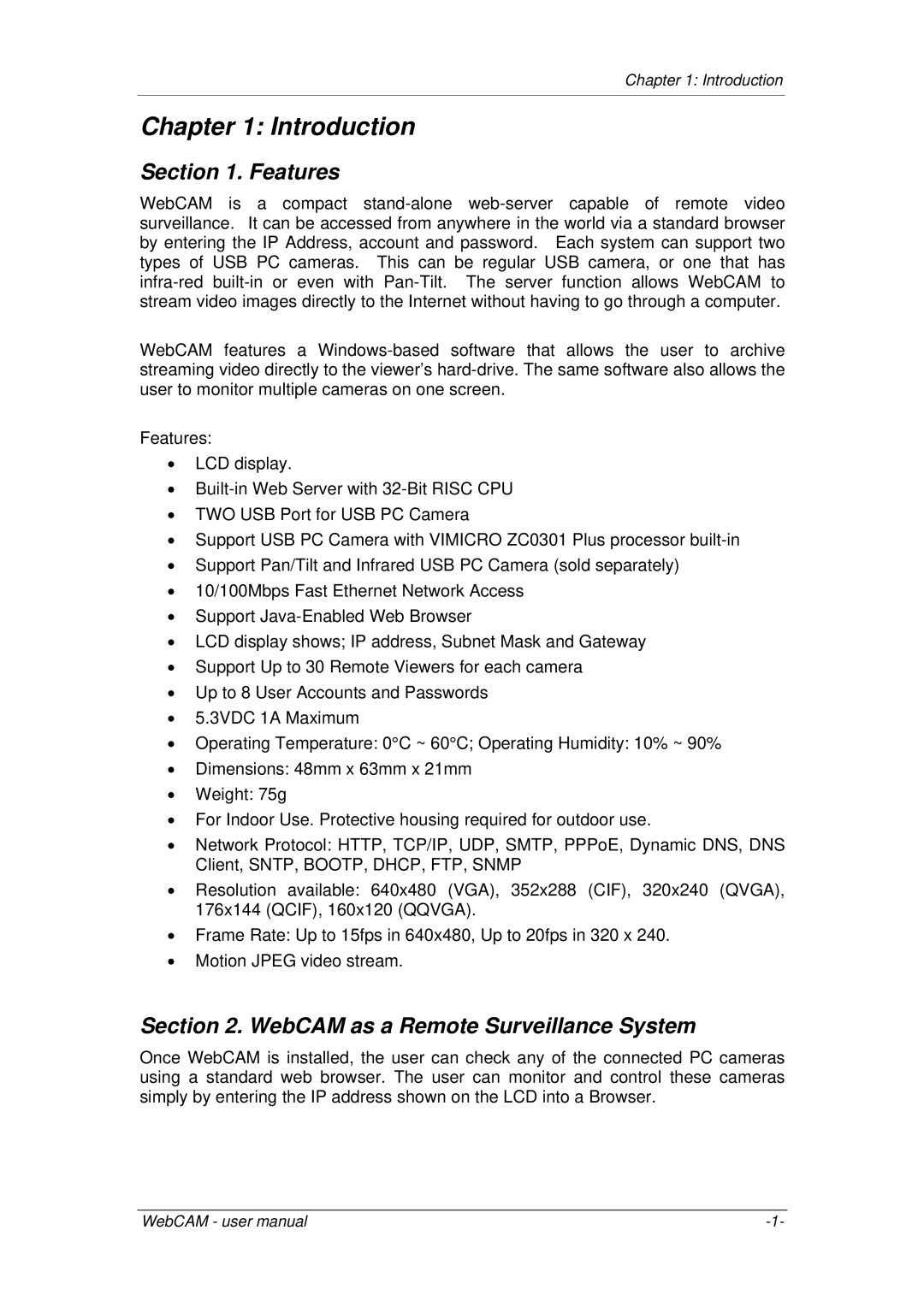 3Com iCV-08, iCV-01a, iCV-03a user manual Introduction, Features 