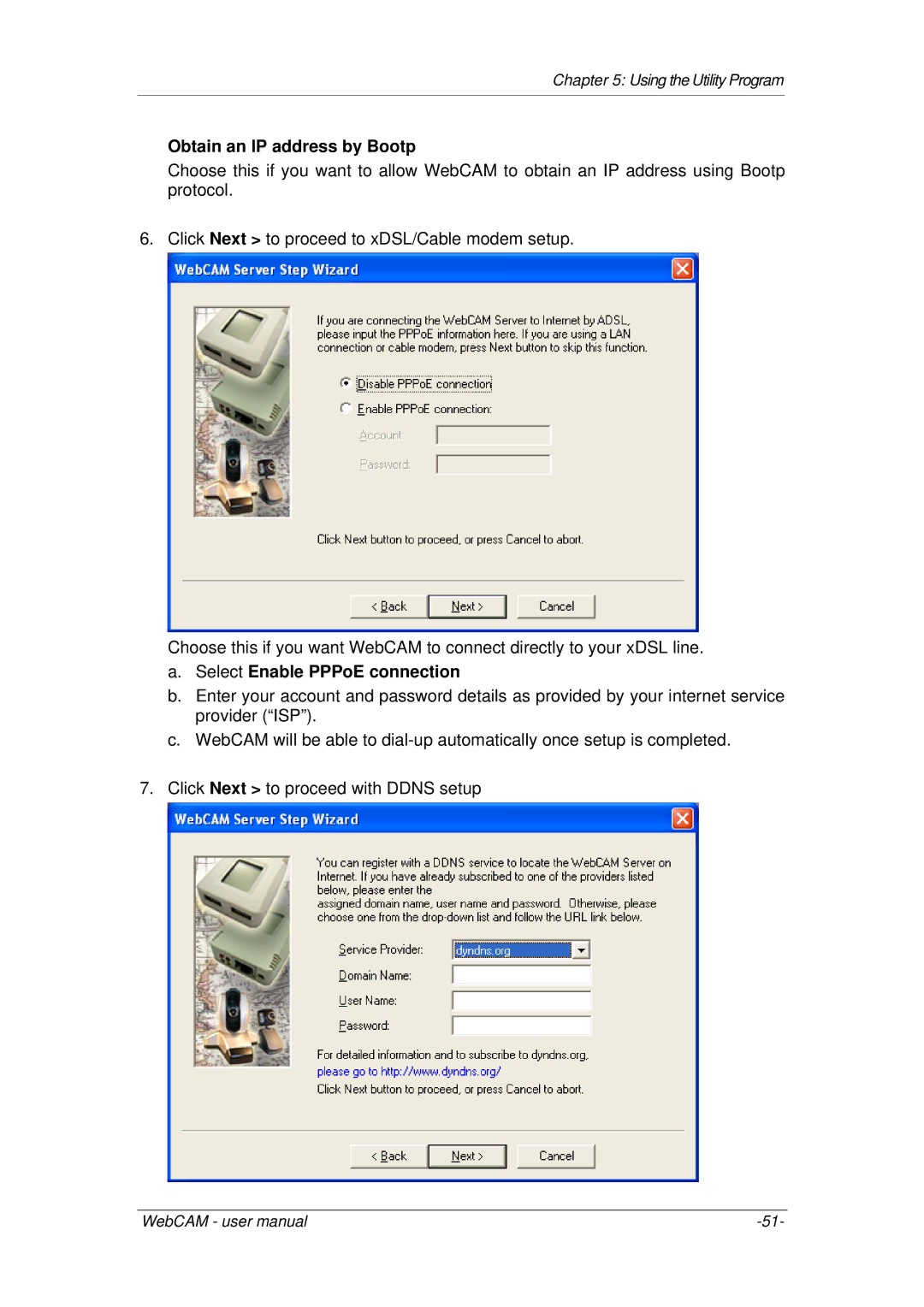 3Com iCV-01a, iCV-08, iCV-03a user manual Obtain an IP address by Bootp, Select Enable PPPoE connection 