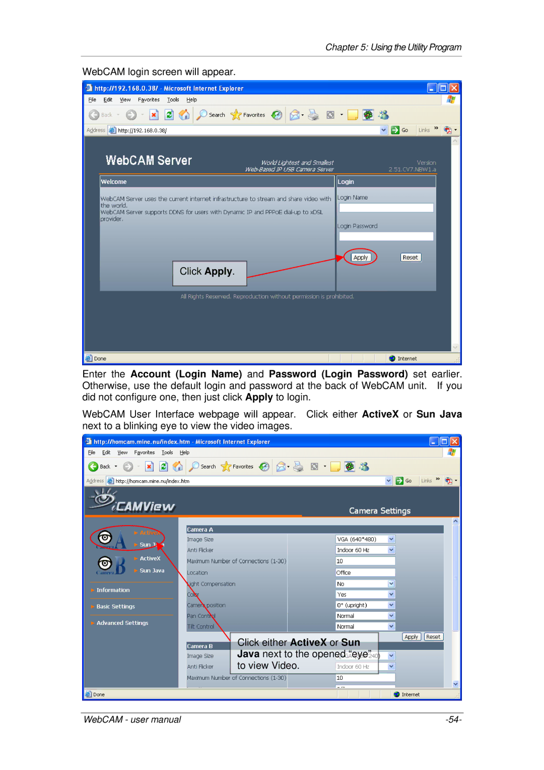 3Com iCV-01a, iCV-08, iCV-03a user manual Using the Utility Program 