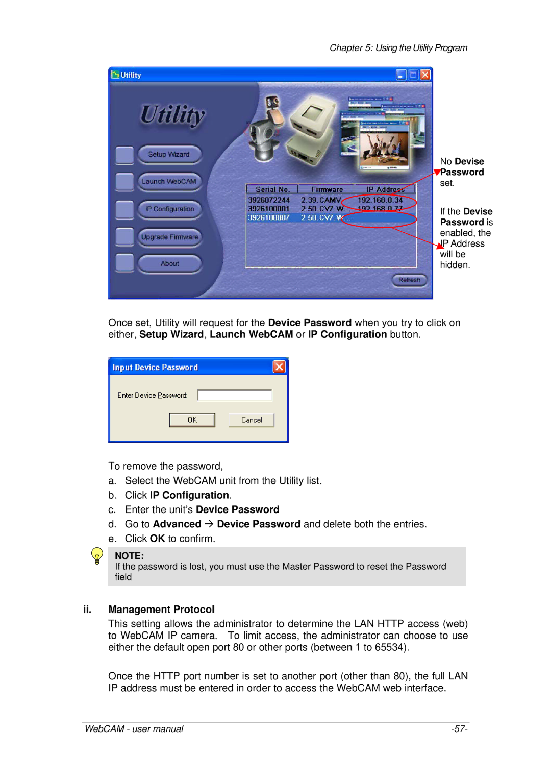 3Com iCV-01a, iCV-08, iCV-03a user manual Click IP Configuration, Ii. Management Protocol 