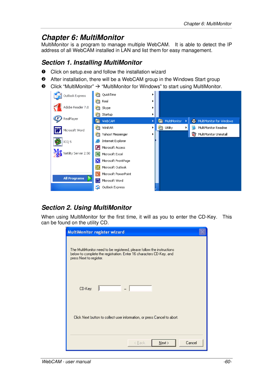 3Com iCV-01a, iCV-08, iCV-03a user manual Installing MultiMonitor 