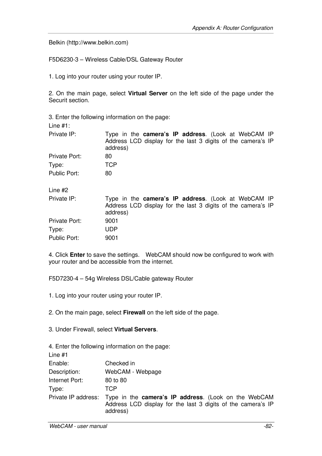 3Com iCV-08, iCV-01a, iCV-03a user manual Tcp 