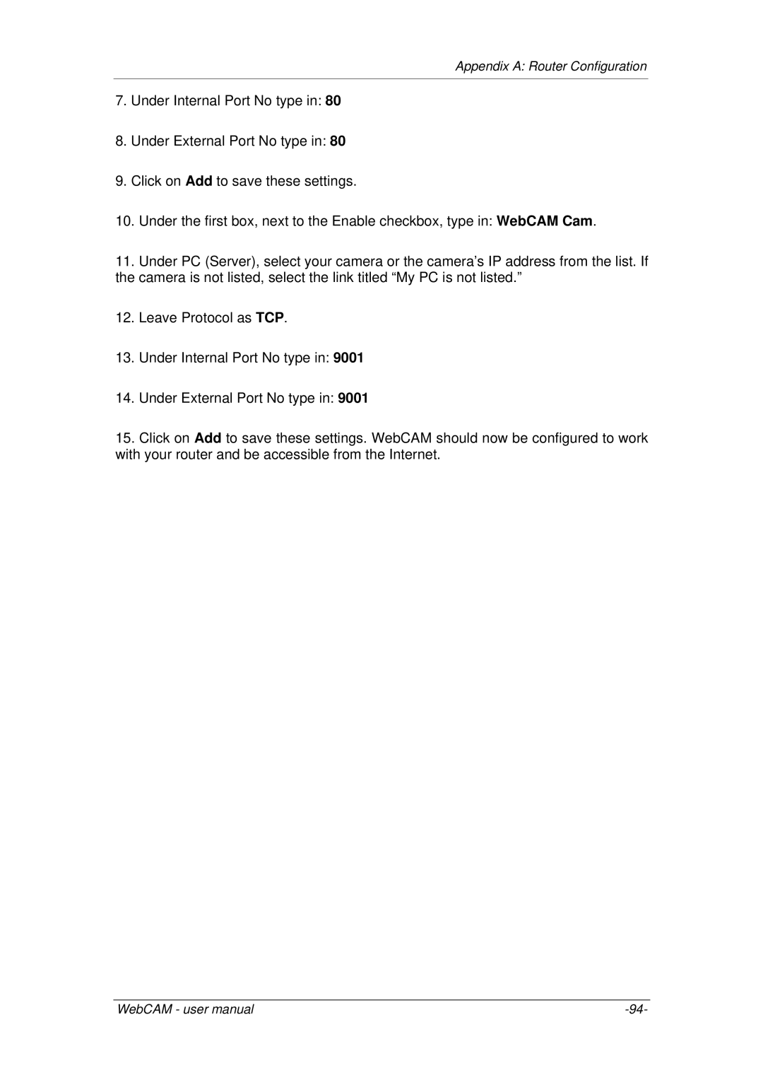 3Com iCV-08, iCV-01a, iCV-03a user manual Appendix a Router Configuration 