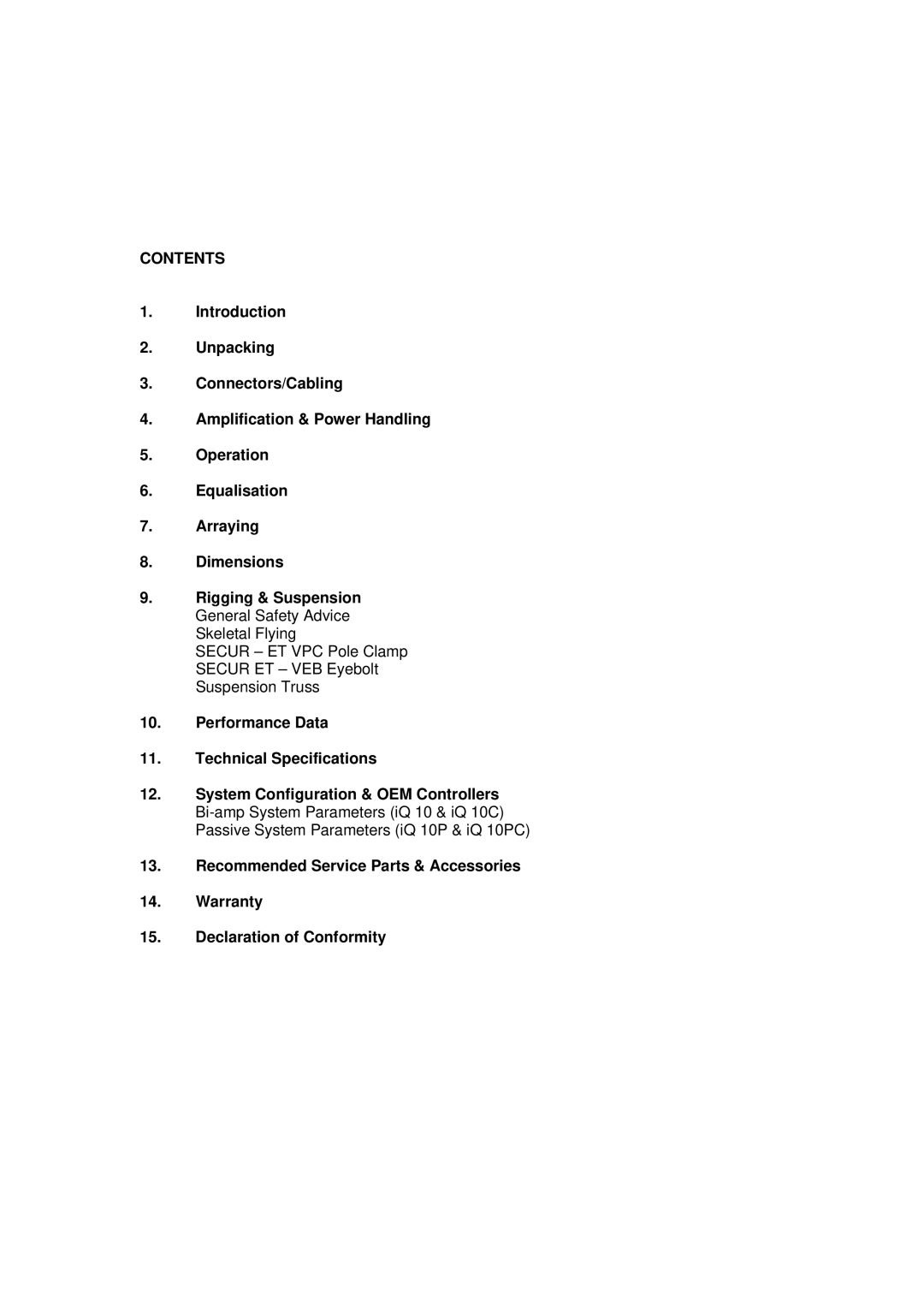 3Com iQ 10PC, iQ 10C user manual Contents 